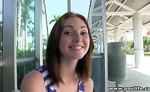 Povlife pale redhead proceed with teen facialized