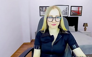 Small tits amateur blonde beauty on webcam