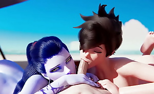 Widowmaker and traces beach side fucking