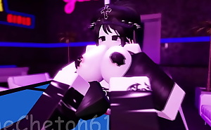 Roblox Strip Club Experience, a slut dances in the Strip Club and gets fucked by a huge cock