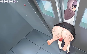 Tsundere Milfin [ HENTAI Game PornPlay ] Ep.2 licking my boss ass in the elevator