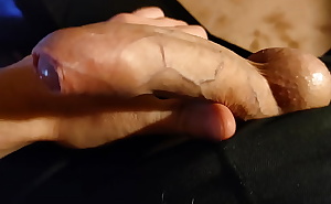 Pulling out the veiny mushroom cock