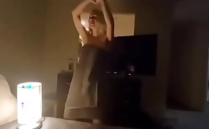 My sexy wife does loose towel dance before sex