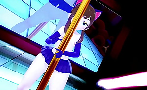 【Hatgirl】 Pole Dance 【Strip Version】