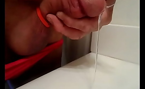 PLAYING WITH A GLOB OF STICKY PRE-CUM