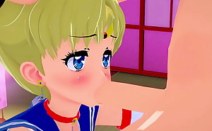 Horny Student Sailor Moon Passionately Sucks Dick l 3D SFM hentai uncensored