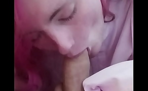 trans girl in straightjacket gets head shoved on cock