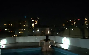 The water wasn't enough to put out the fire, so we had sex in the pool. ( my first time in a pool )