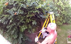 oldguynicecock gardening naked