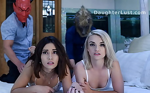 Stepdads Sneakily Come from Behind to Swap and Fuck Each Other's Stepdaughters - Daughterlust