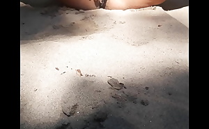 wife play with sand