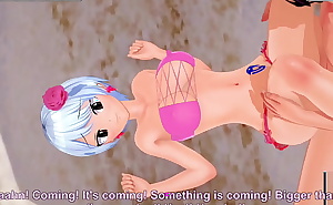 Yukino Agria beach sex 3D hentai