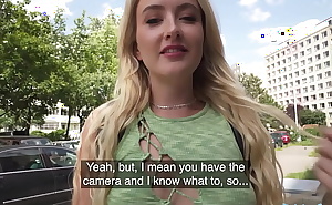 Public Agent Hot young blonde wants strangers big cock for content creation