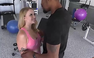 Cute Blondie Paris White Wants Her Trainer Isiah Maxwell's Big Black Cock
