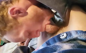Close up of buddy sucking my dick