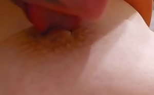 Licking my BBW MILF wife's nipple. Comments welcome.