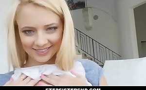 StepSistersHD - Petite Blonde Stepsister Lets Step Brother Fuck Her After Catching Him Masturbating To Her POV - Riley Star