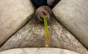 Me With a Homemade Catheter on Up My Penis Laying On My Couch