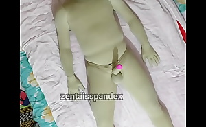 Zentai sleep blindfolded
