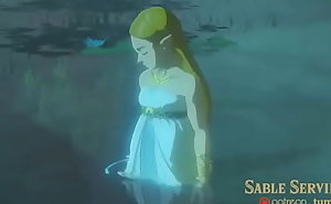 Link conforting Zelda