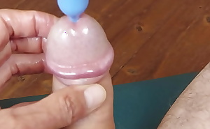 Closeup cum with uretheral vibration