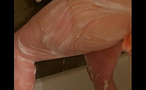 My BBW MILF wife soaps up in the shower