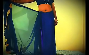 Sexy Indian girl exposing her beautiful body in saree
