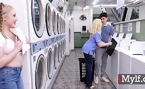 Tagged Babe Duo At Laundromat - Eva Nyx, Christie Stevens