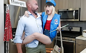Tiny Delivery Girl Fucked By Big Cock Customer To Keep Her Job