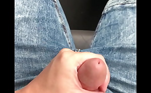 Jerking my dick in the car