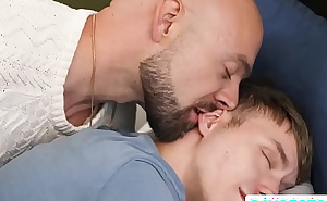 Horny bald analed his naping stepson