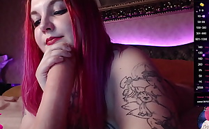 Redhead chilling and doing handjob webcam online session