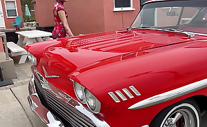 Viva Athena in Classic Car (1958 Impala)