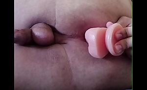Married bi-curious testing wife's dildo while she is at work