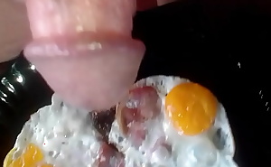 my thick dick at the breakfast with silverware stucked in my asshole