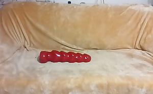 Giant red dildo