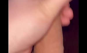 Nice slow cumshot dripping down from my big cock