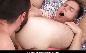 FamilyTwinks - Cute Blonde Stepson Family Fucked By Stepdaddy While Trying To Do Homework - Brendan Patrick, Timothy Drake