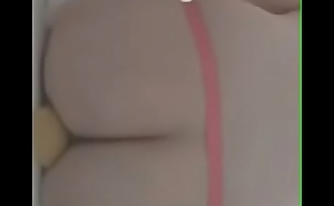 Caged sissy slut gets impaled by huge dildo