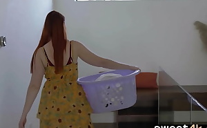 Redhead stepmom and stepson