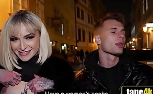 Tatted Up Euro Blonde Cuckolds Her Broke Boyfriend For Cash