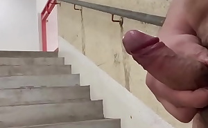 Staircase jerking off