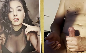 cum on black haired girl with black lingerie