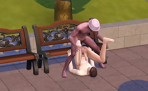 Sims 4- Gay Fucking In The Park