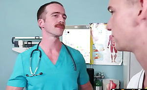 Gay stepson examinded and fucked by doctor stepdad