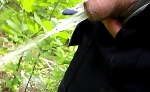 victor pissing in nature