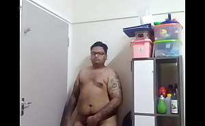 Vaibhav Jerks Off Behind His Bedroom Door