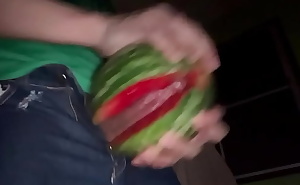 Watermelon is sex toy. ชักว่าวกับแตงโมครับ