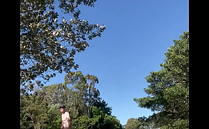 punycunt walks nude with a big hard erect cock in the park in the middle of the day