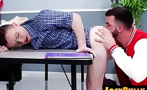 Football Jock fucks nerd in the Classroom- JockBully XXX video 